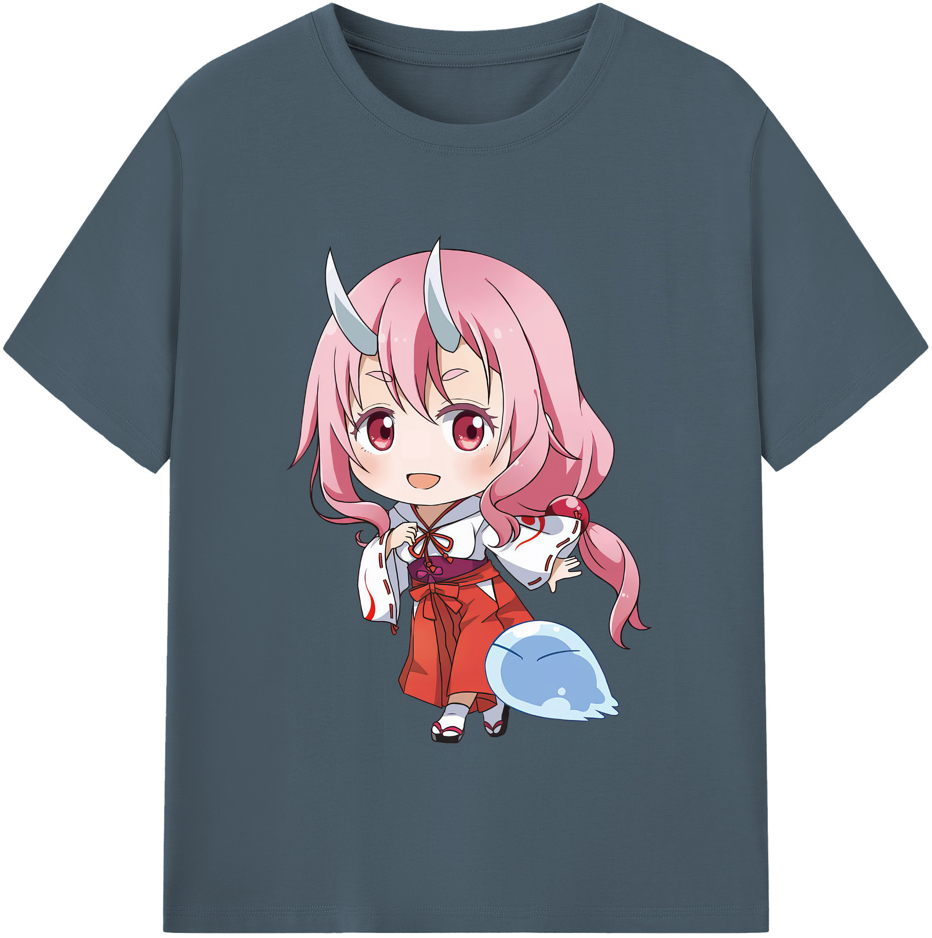 （画像用） 転スラ Regarding Reincarnated to Slime 綿100％半袖Tシャツ（フロントプリント）